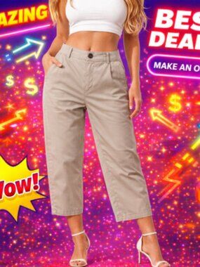 Christopher & Banks Signature Comfort Fit Tan Capri Pants Women's Size 4P
